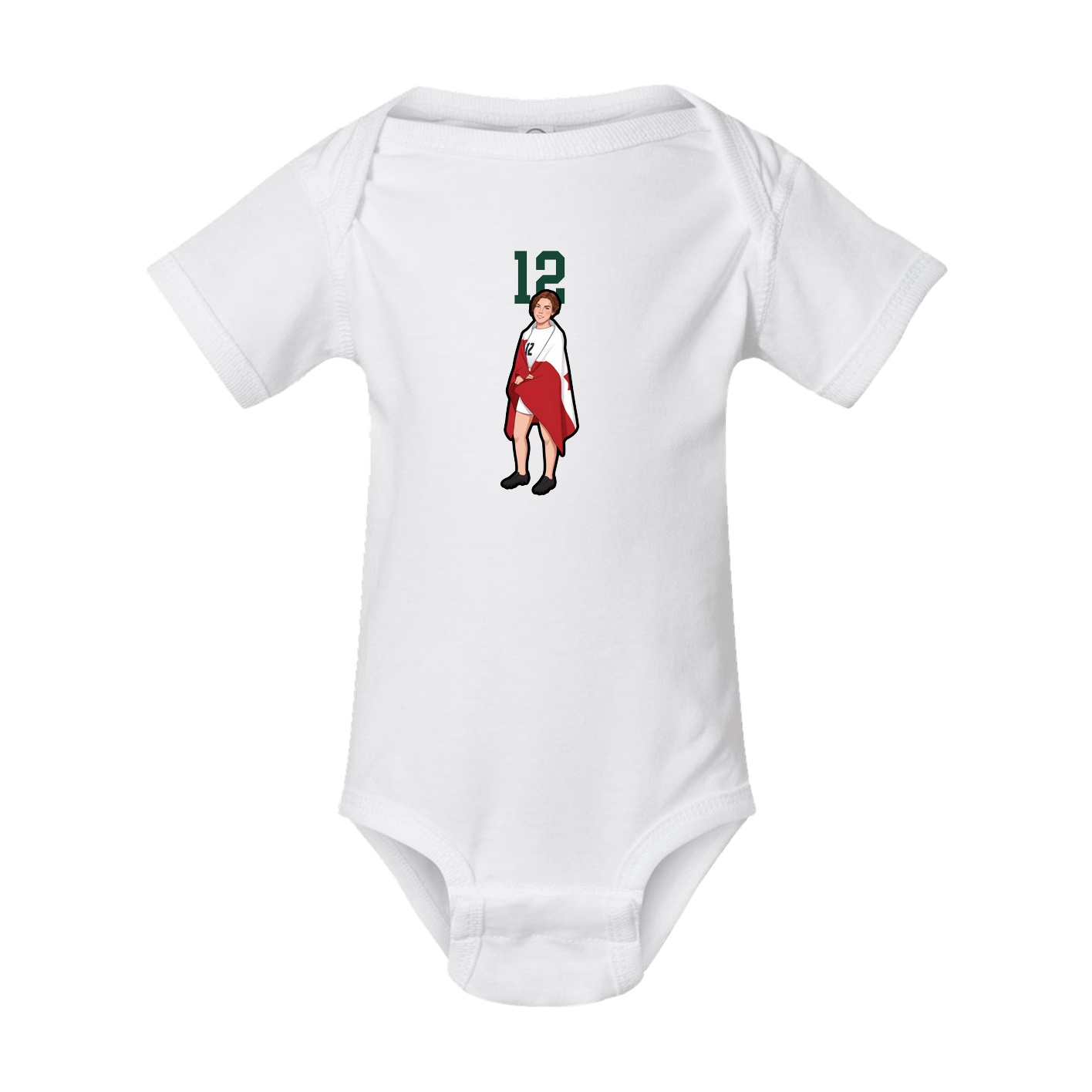 Baby Onesie — Number Top in White