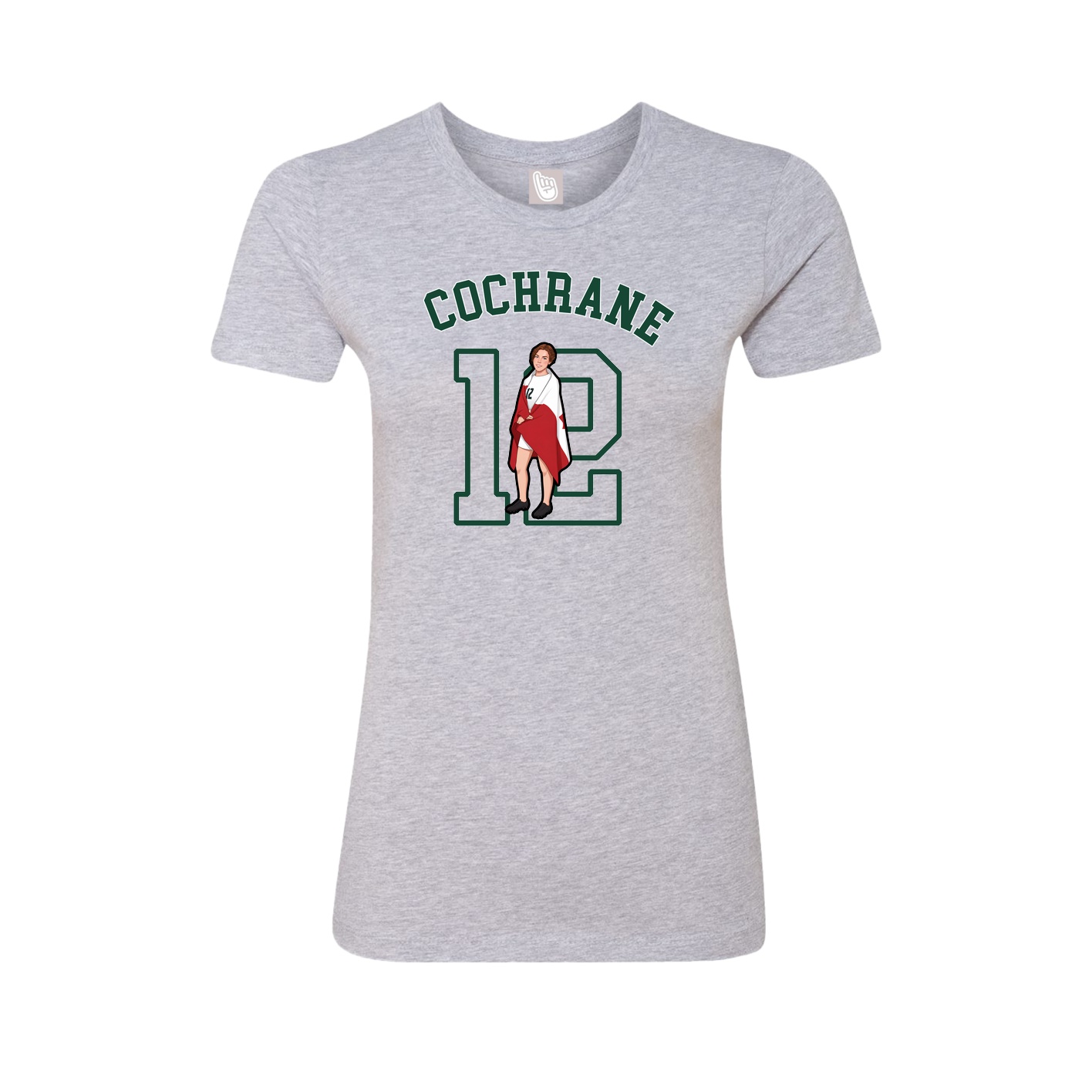 Fitted Women's Tee — Shirsey Arch in Grey