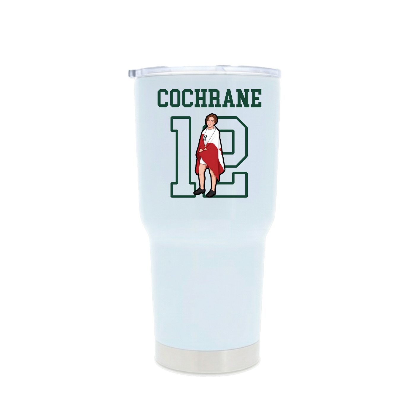 30oz Stainless Steel Tumbler — Shirsey in White