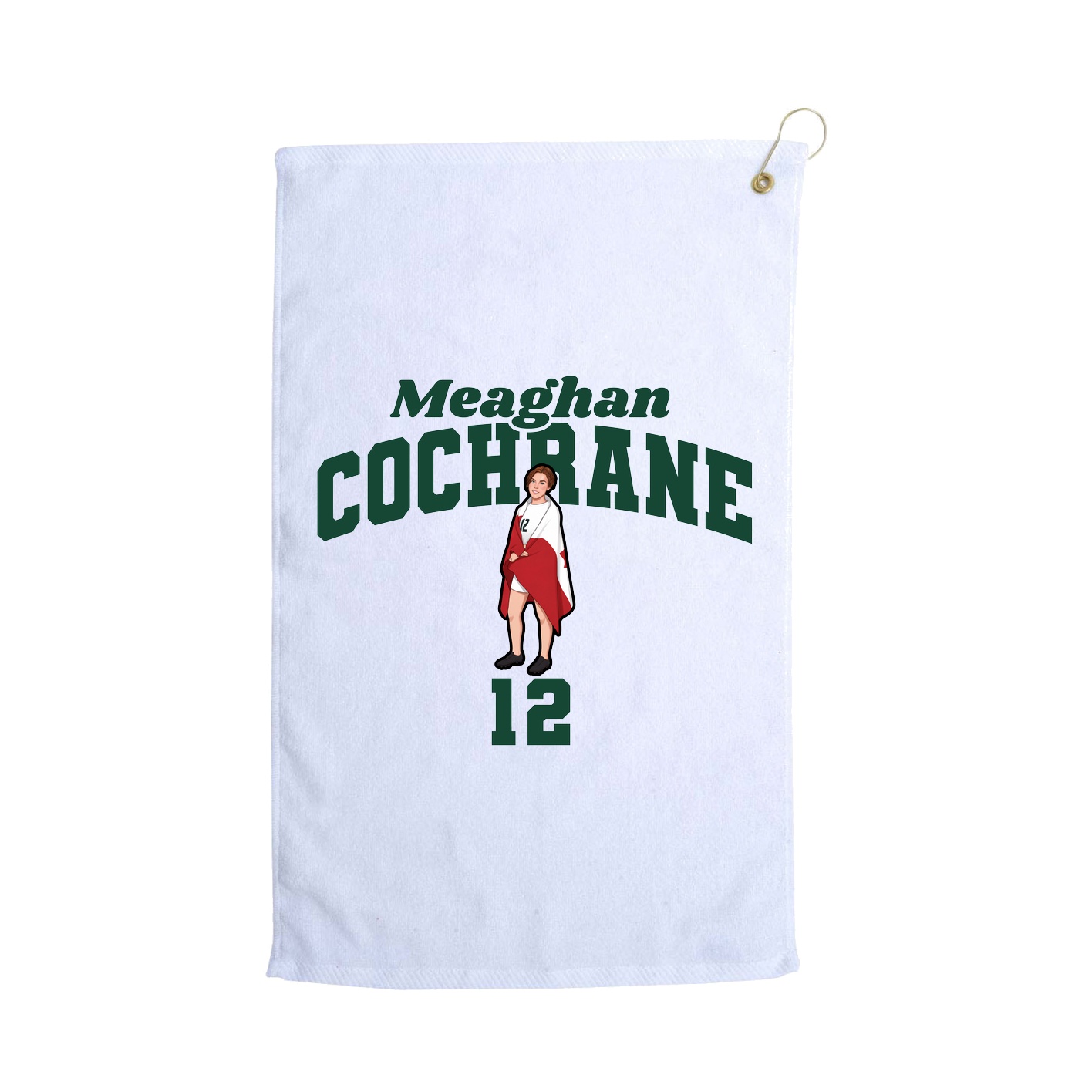 Golf Towel — Signature Arch in White