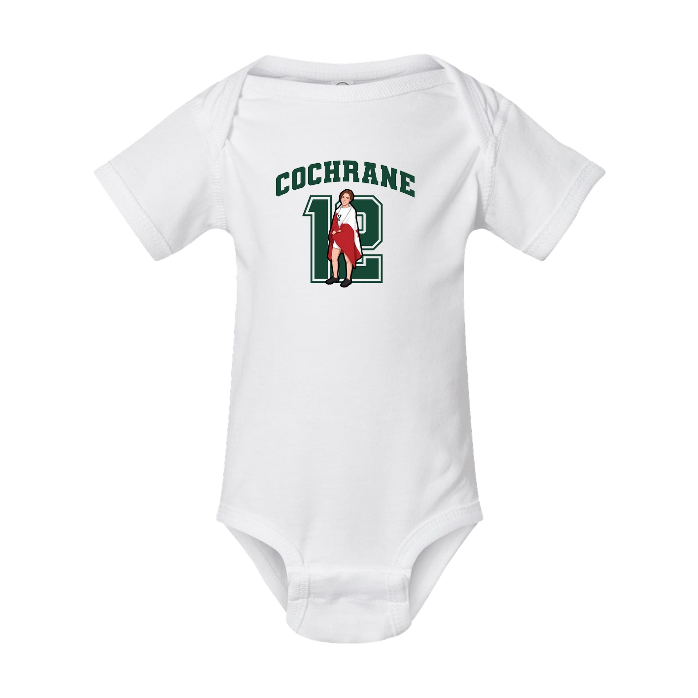Baby Onesie — Number in White