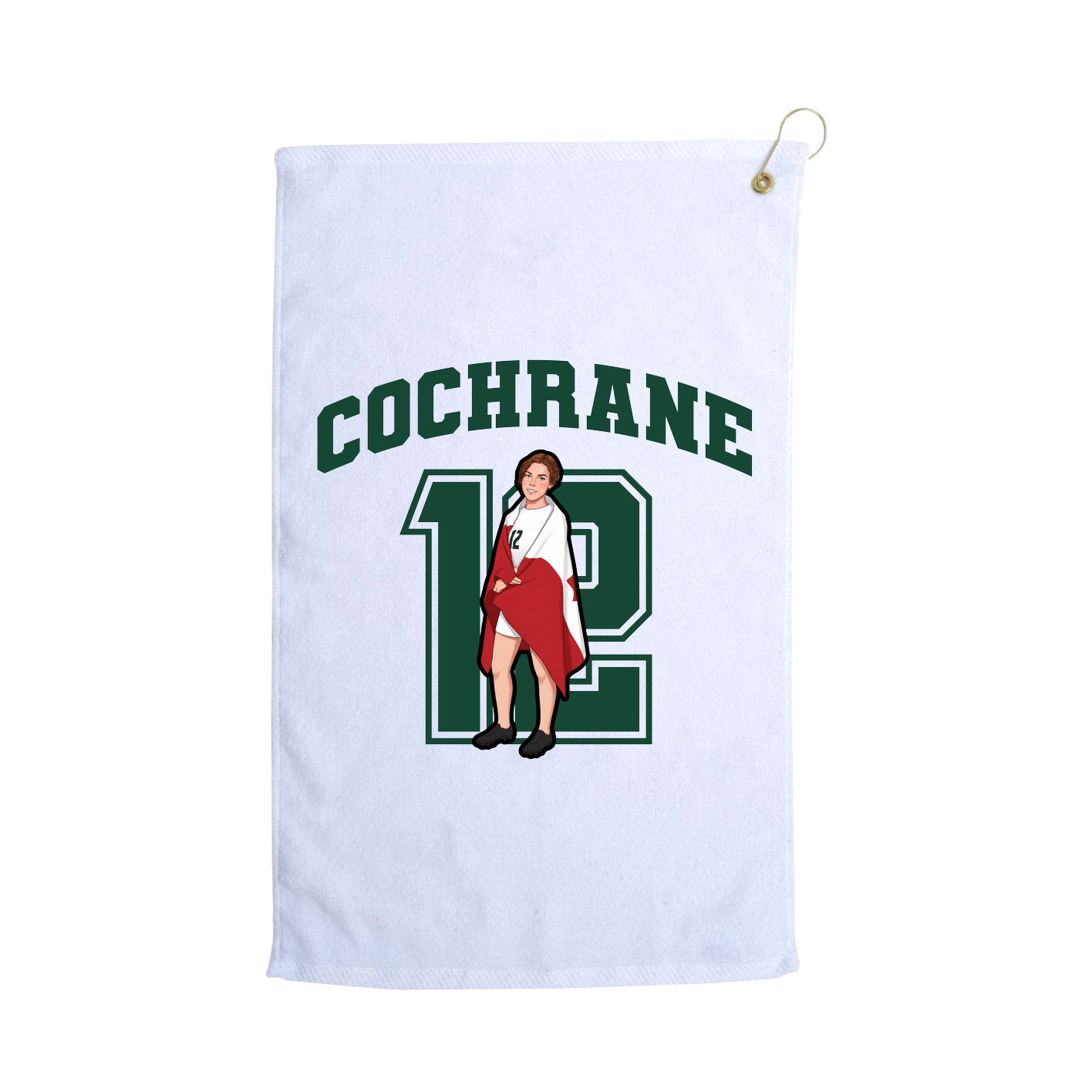 Golf Towel — Number in White