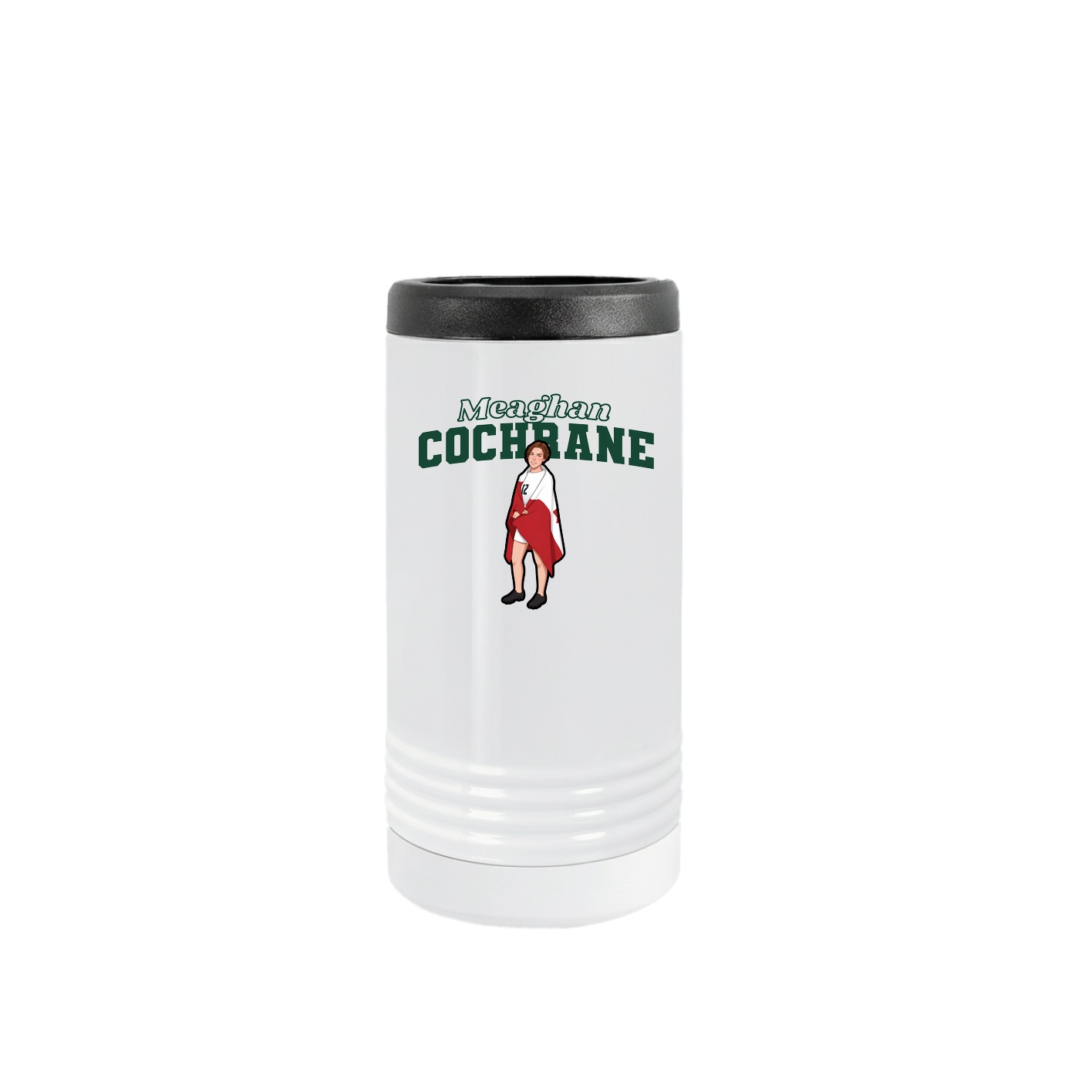 Slim Beverage Holder — Name Arch in White