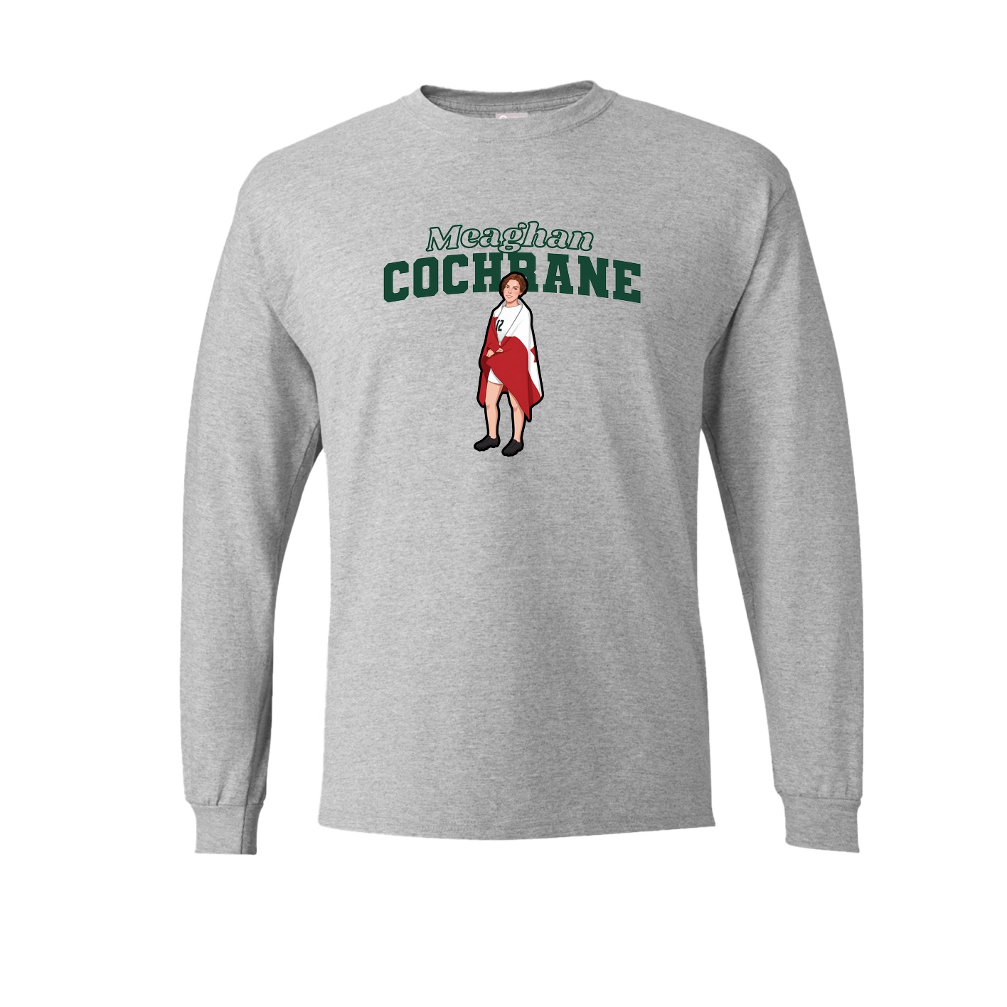 Long Sleeve Tee — Name Arch in Grey