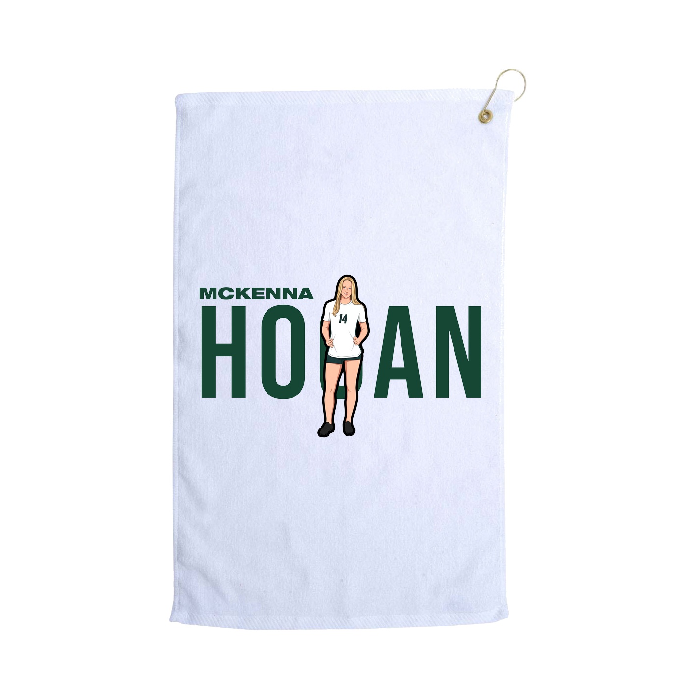 Golf Towel — Player Name in White