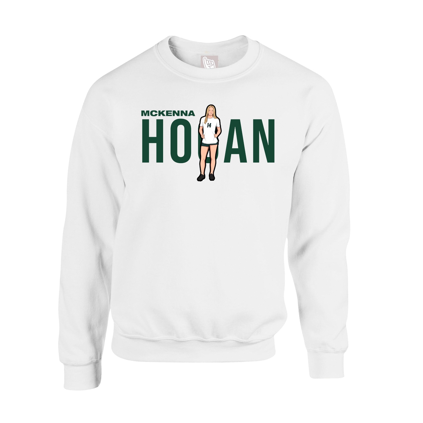 Fleece Crew — Player Name in White