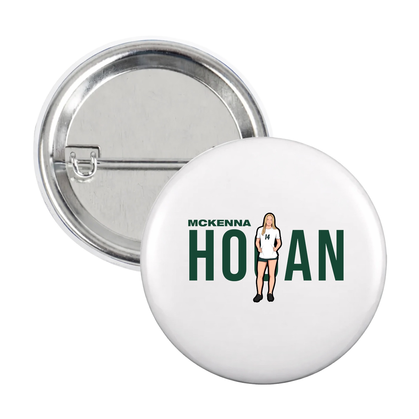 Game Day Button — Player Name in White