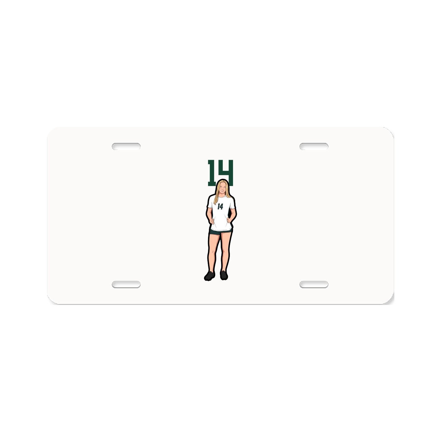 License Plate — Number Top in Classic