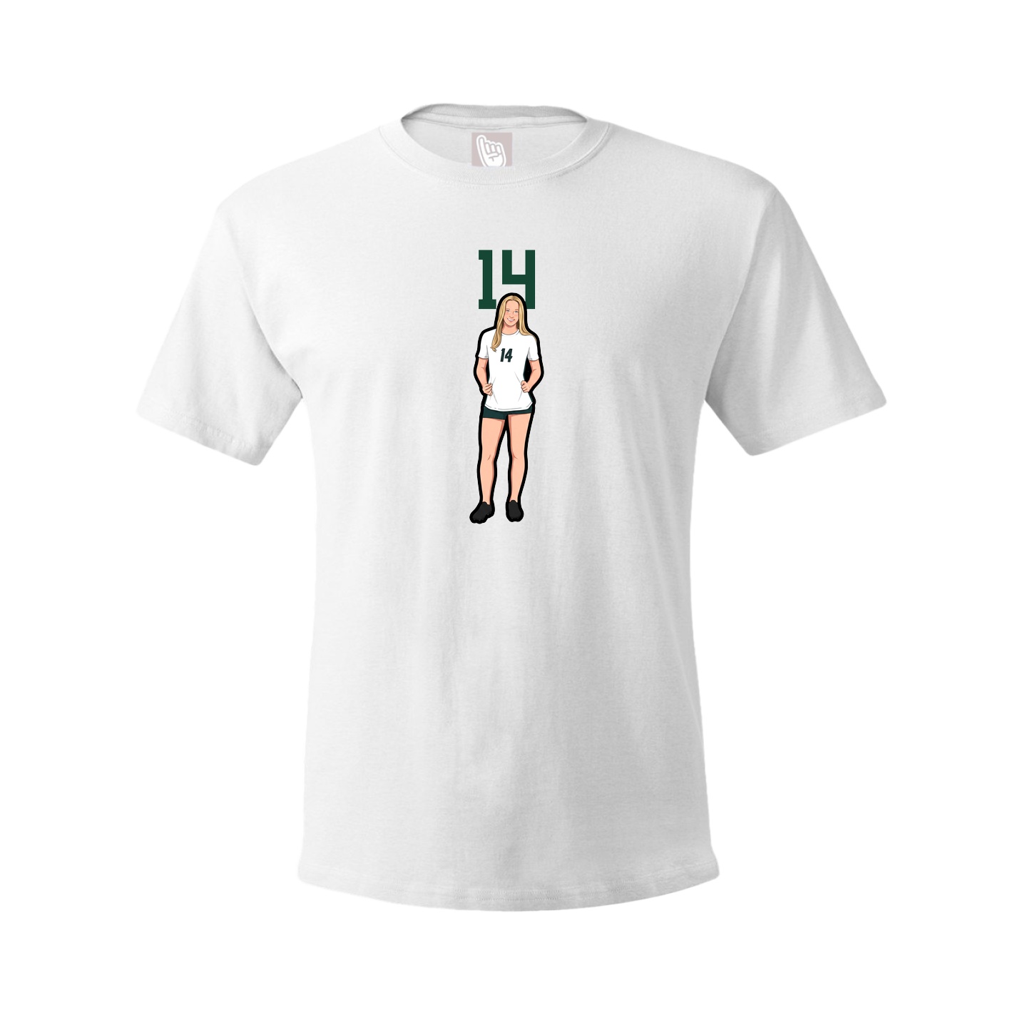 Tee — Number Top in White