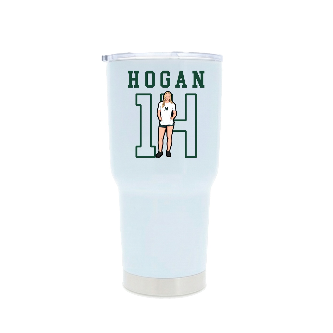 30oz Stainless Steel Tumbler — Shirsey in White
