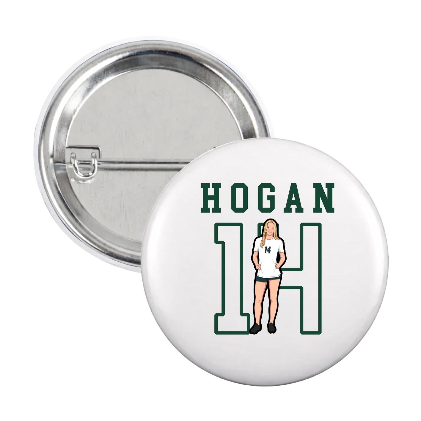 Game Day Button — Shirsey in White