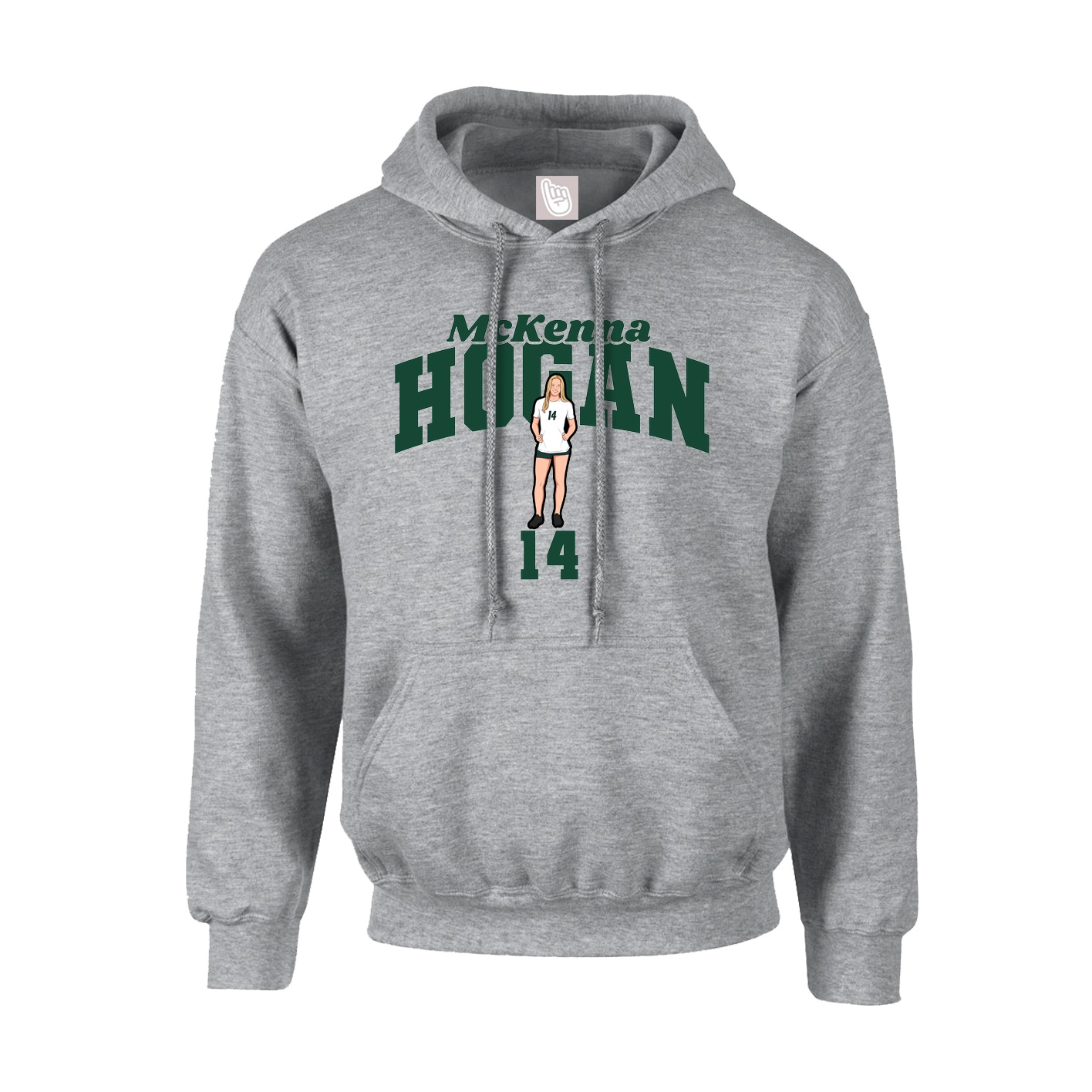Youth Hoodie — Signature Arch in Grey
