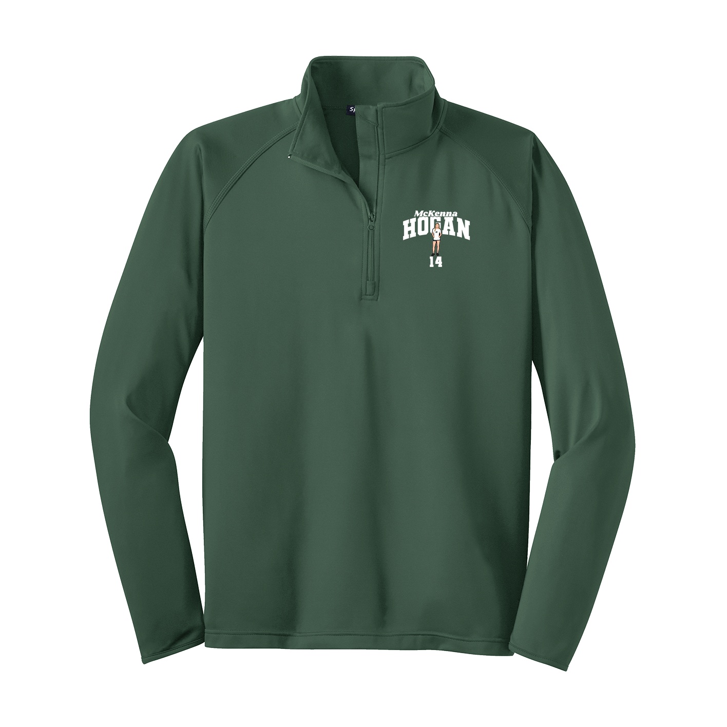 Q-Zip Pullover — Signature Arch in Green