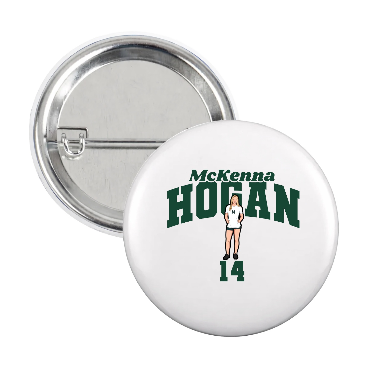 Game Day Button — Signature Arch in White