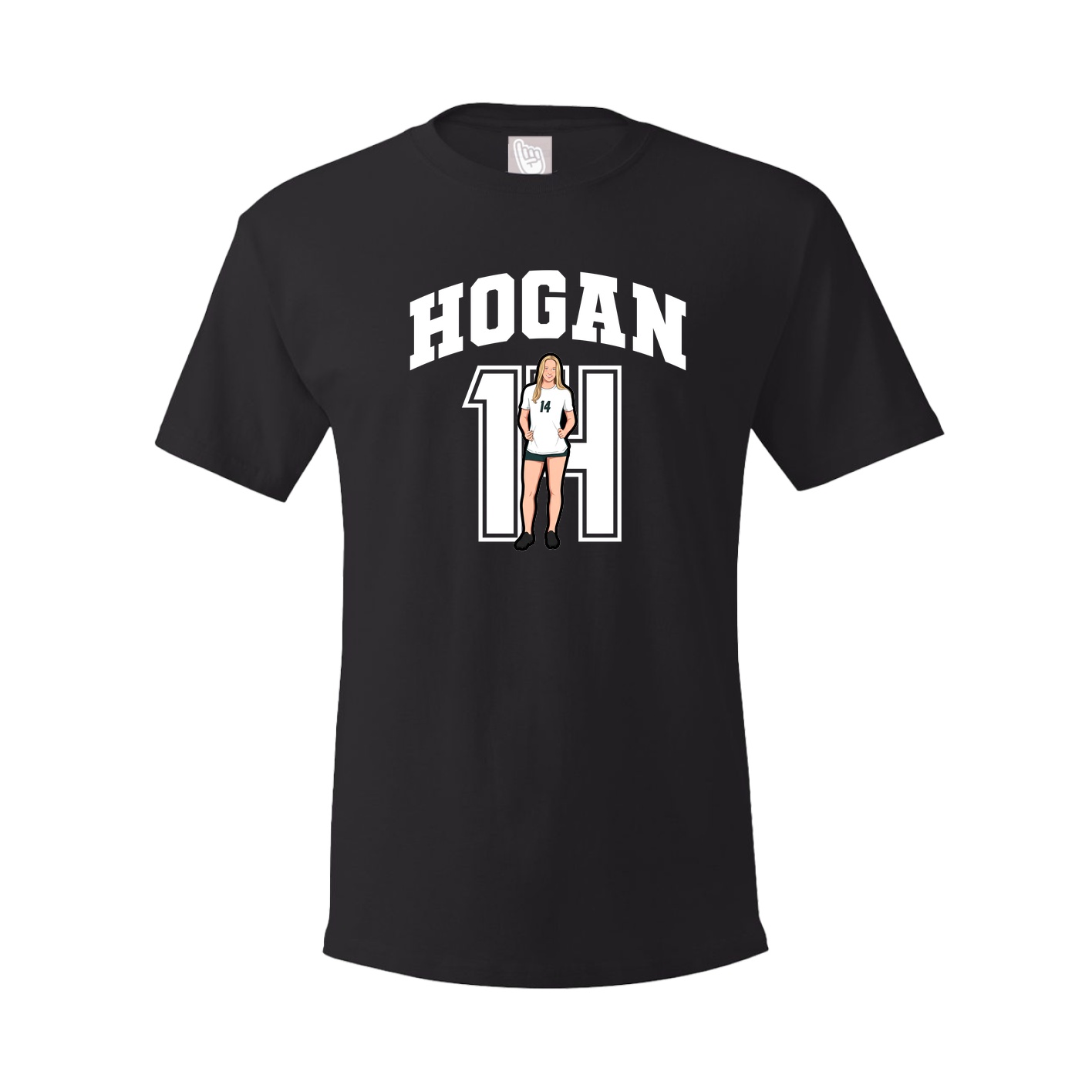 Youth Tee — Number in Black