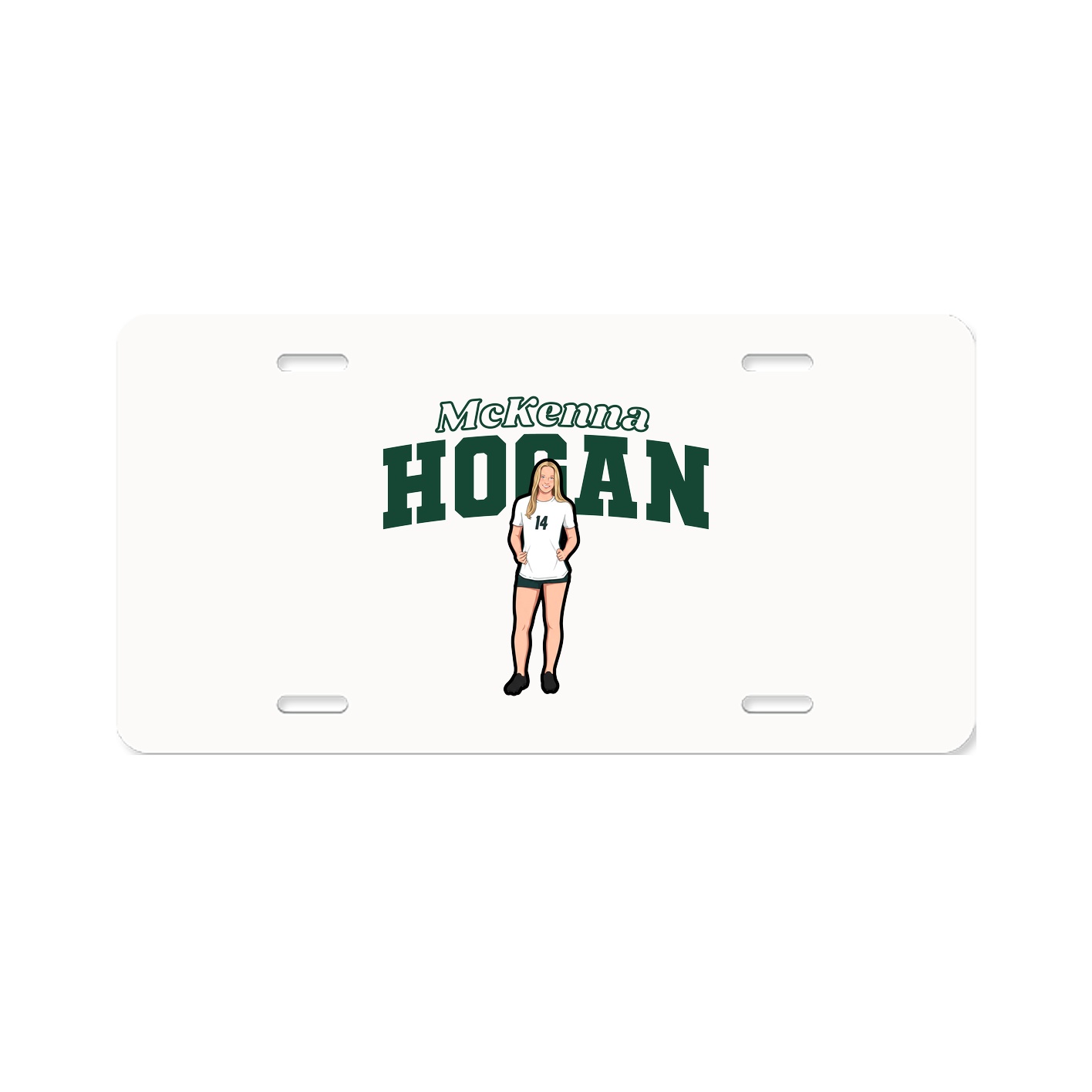 License Plate — Name Arch in Classic