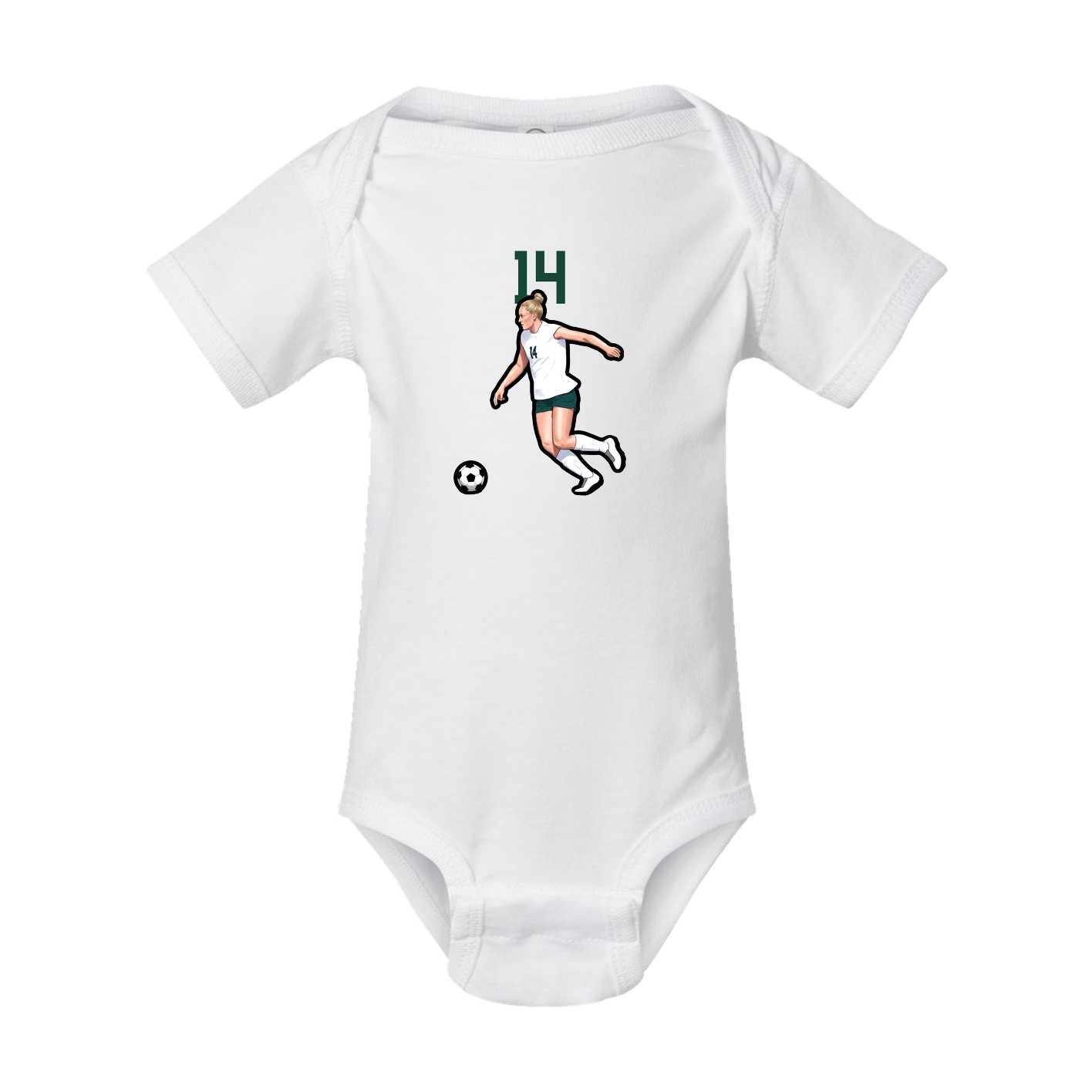 Baby Onesie — Number Top in White