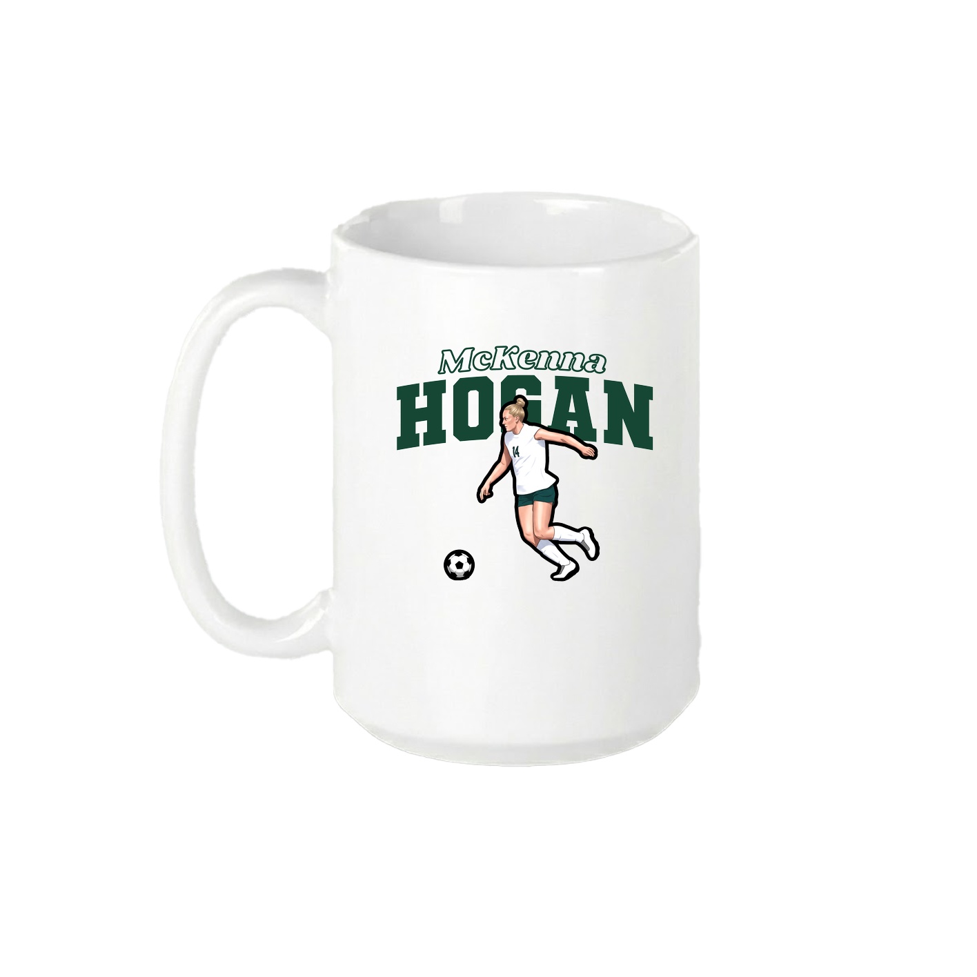 15oz Coffee Mug — Name Arch in White
