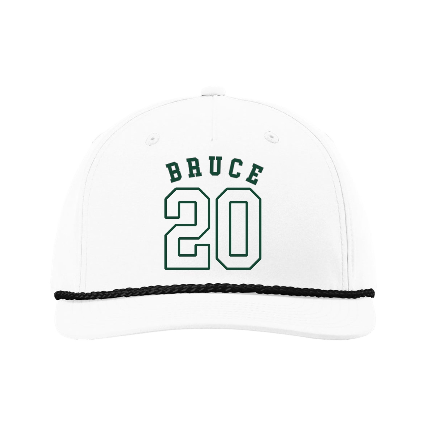 Five-Panel Classic Rope Cap — Shirsey Arch in White
