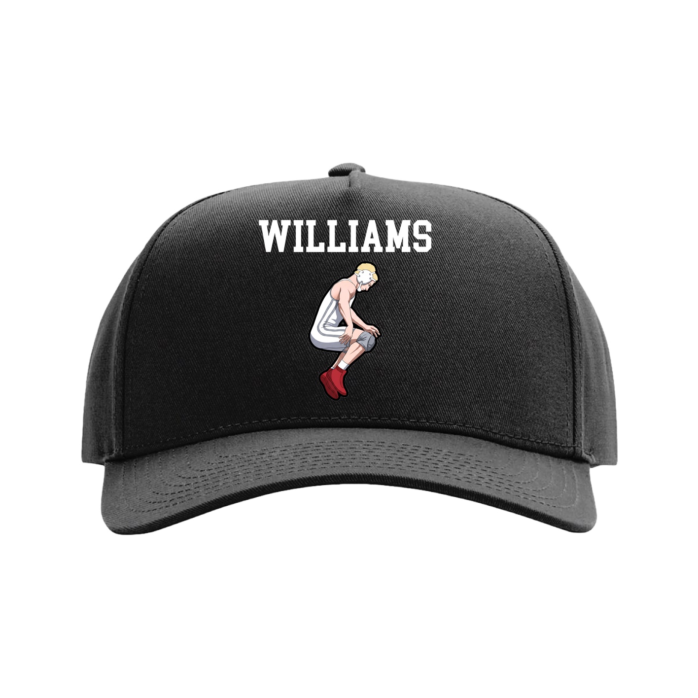 Full Fabric Five-Panel Champ Cap — Shirsey in Black