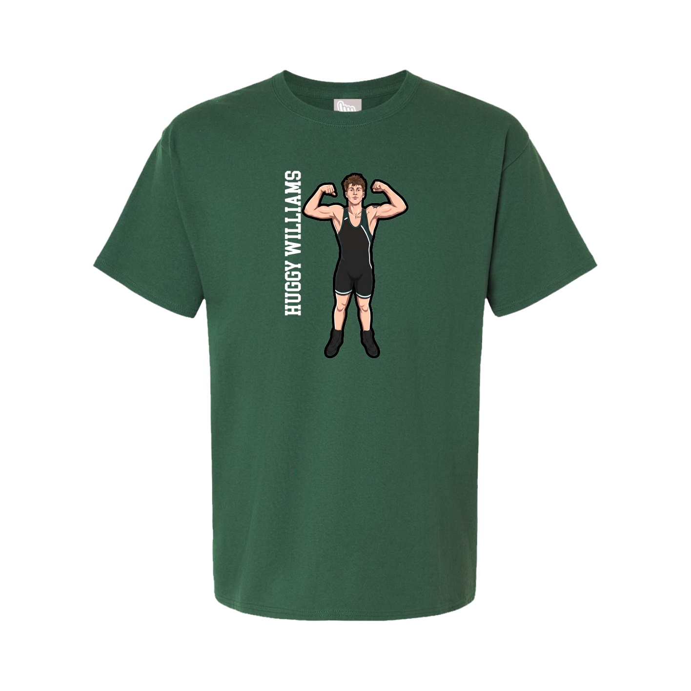Tee — Name Vertical in Green