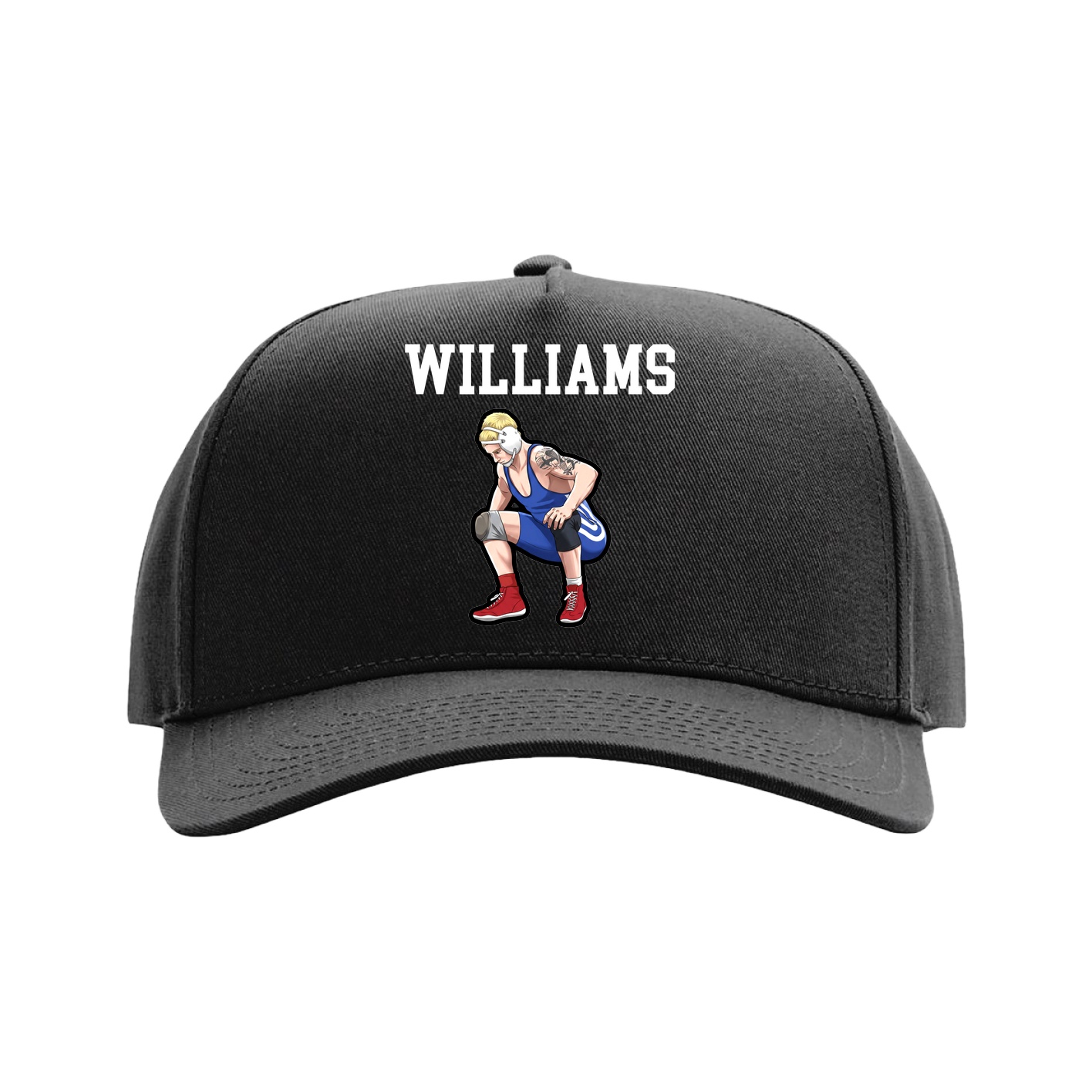 Full Fabric Five-Panel Champ Cap — Shirsey in Black