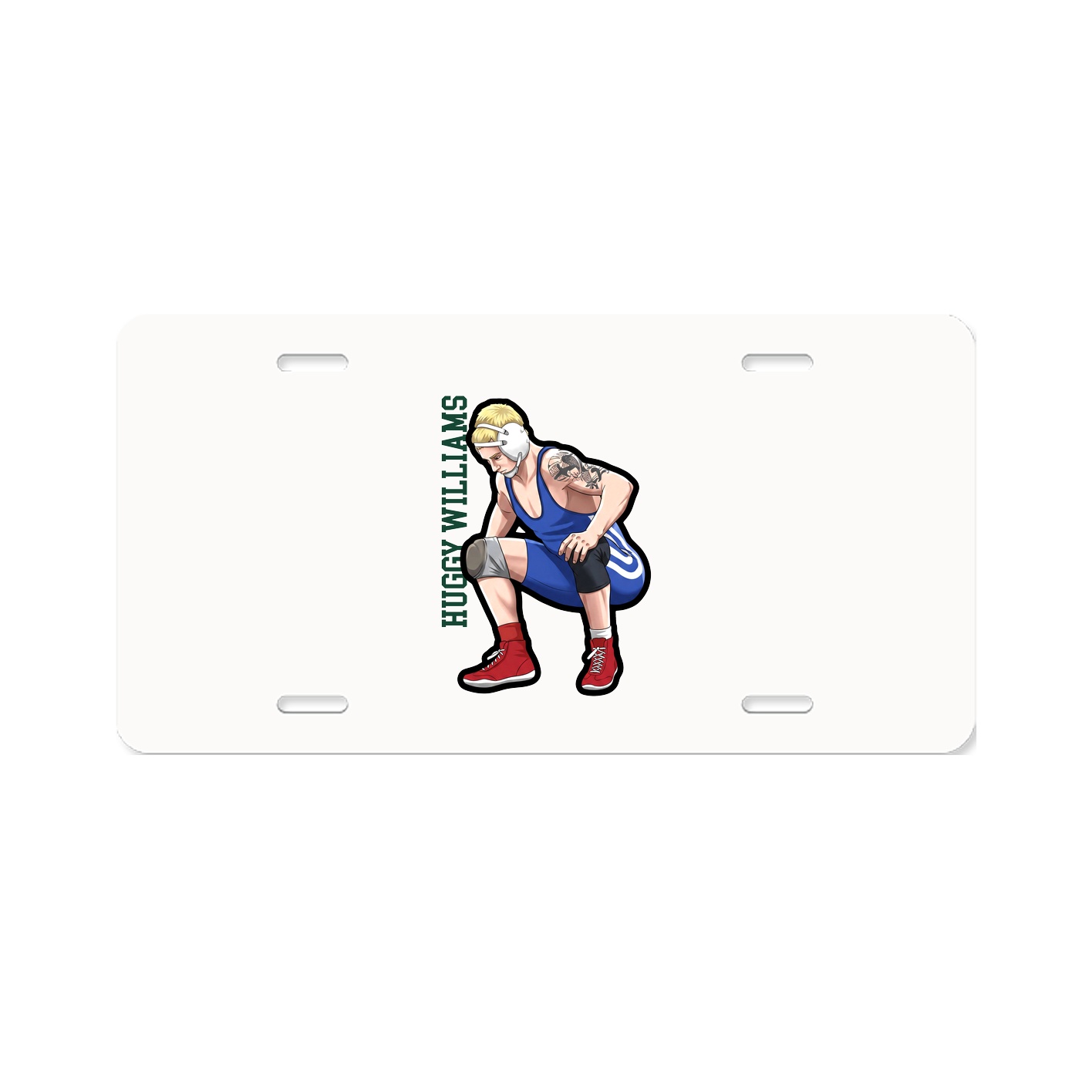 License Plate — Name Vertical in Classic