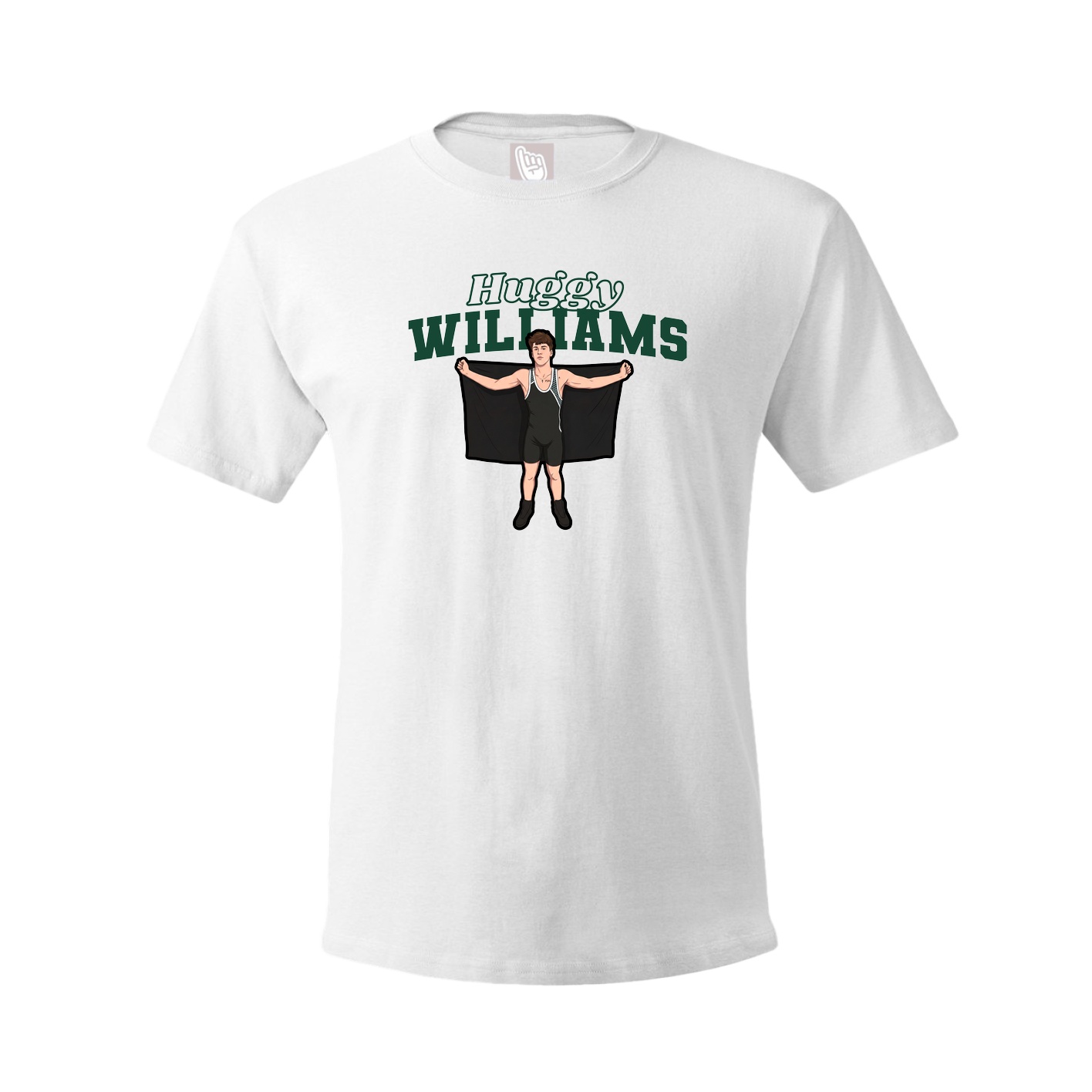 Youth Tee — Name Arch in White