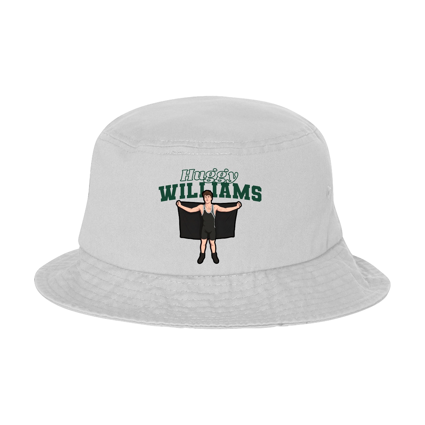 Bucket Cap — Name Arch in White