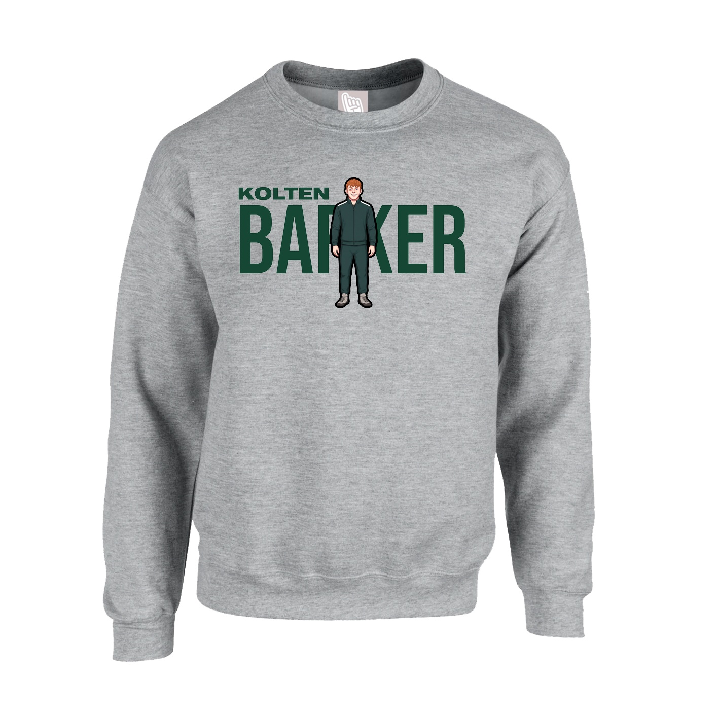 Fleece Crew — Player Name in Grey
