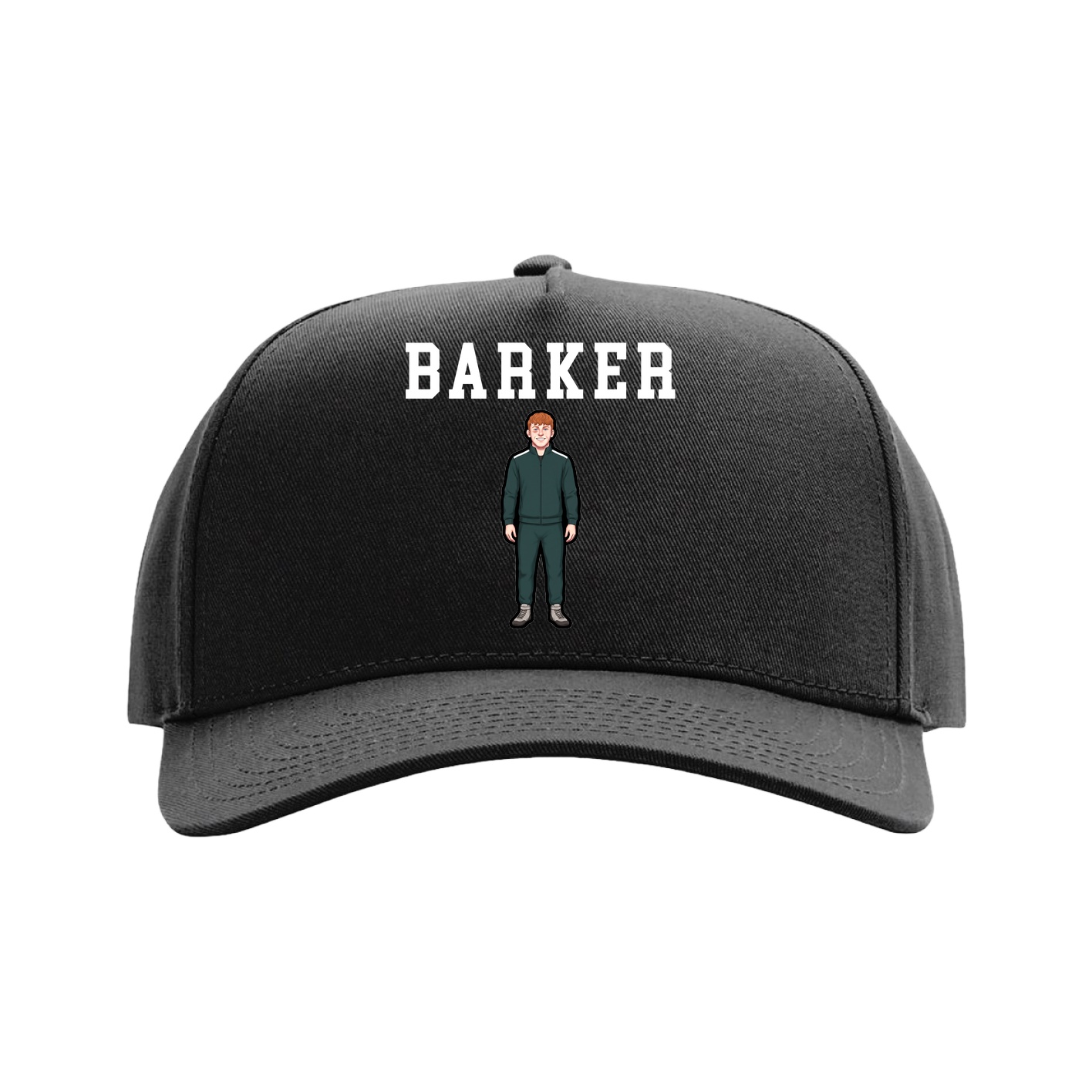 Full Fabric Five-Panel Champ Cap — Shirsey in Black