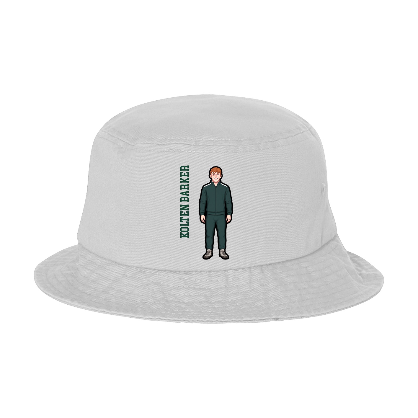 Bucket Cap — Name Vertical in White