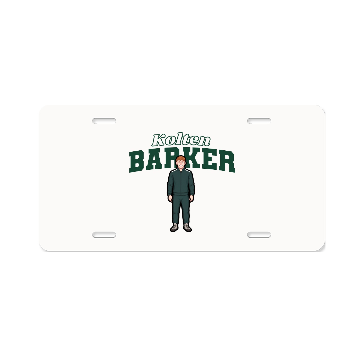 License Plate — Name Arch in Classic