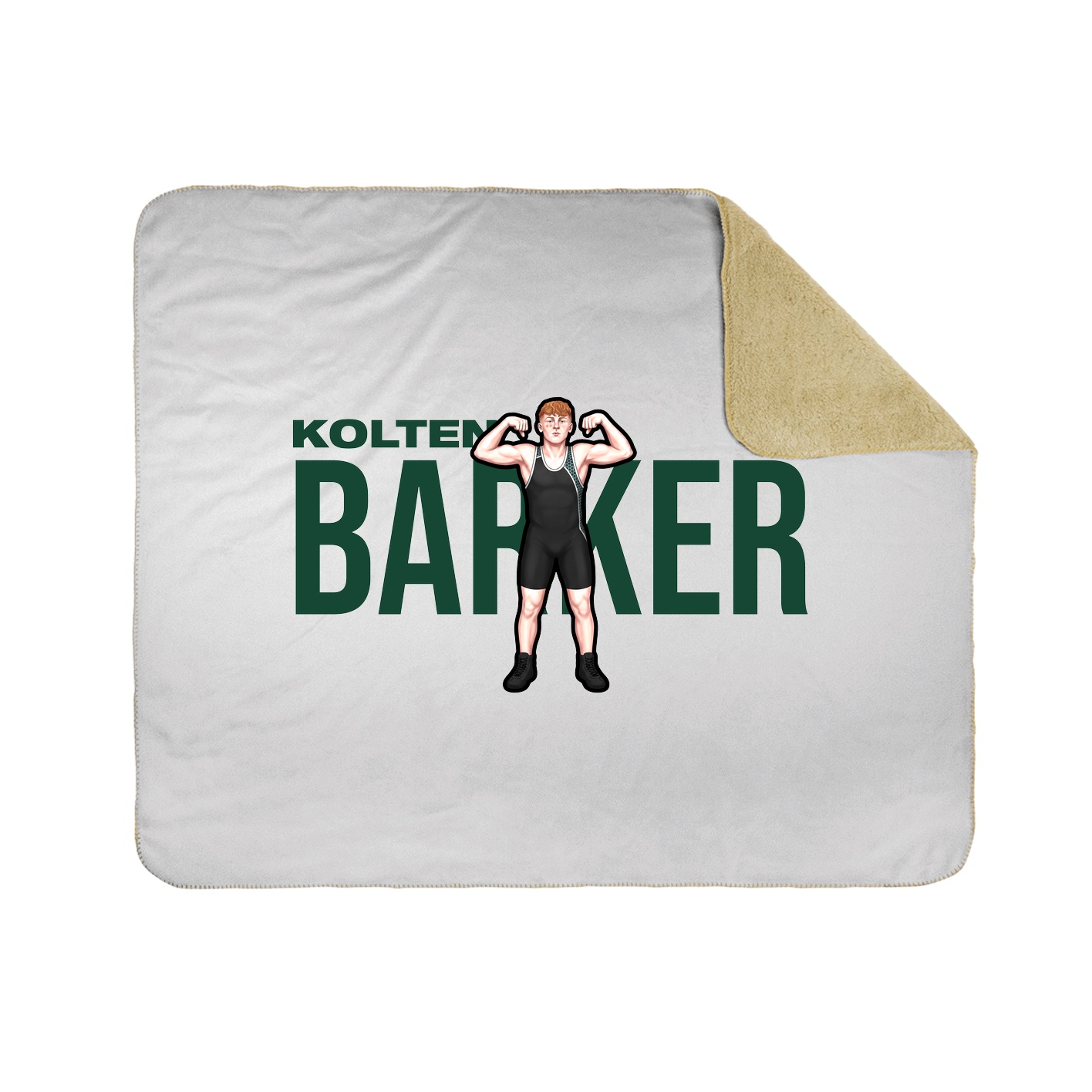 Throw Blanket — Player Name in White