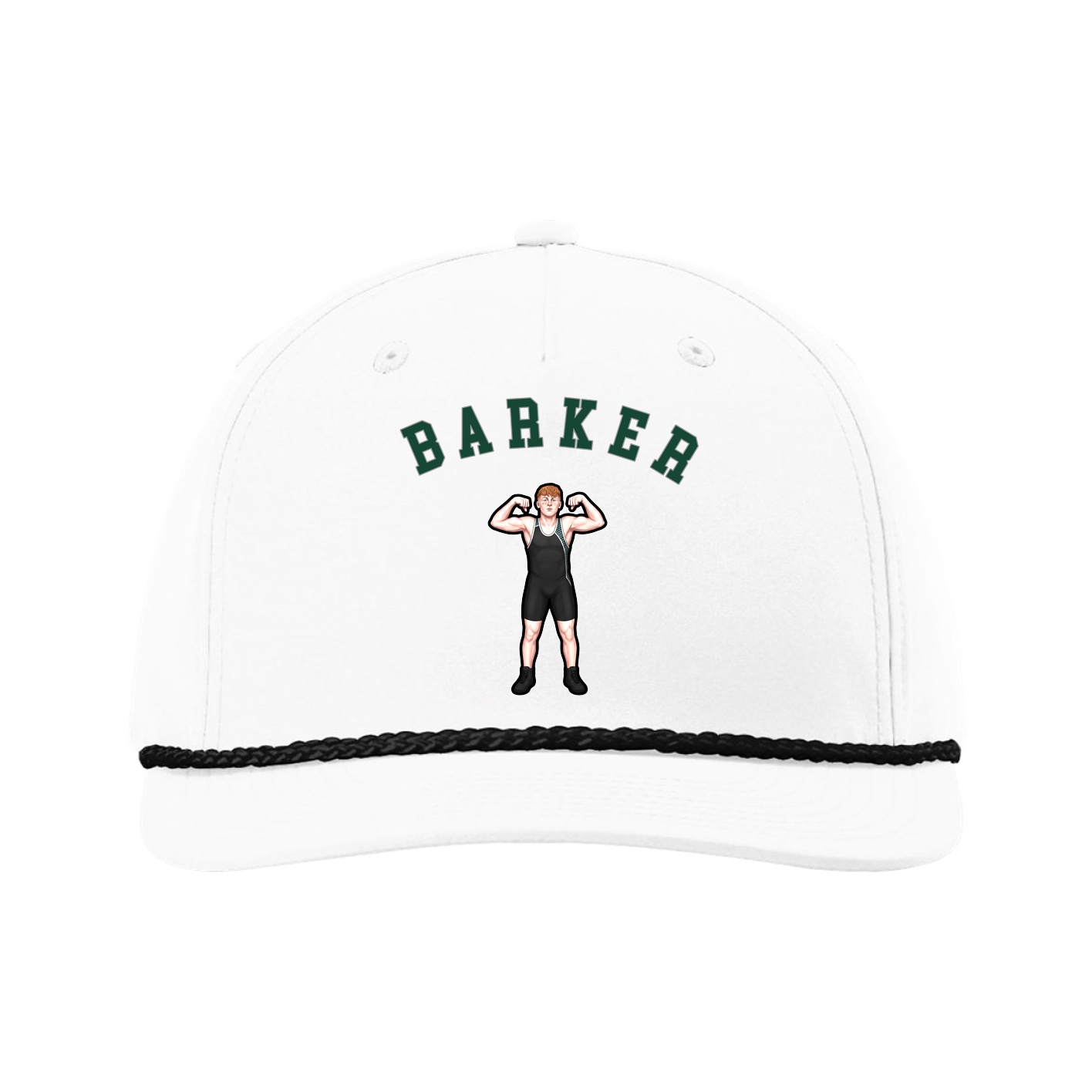 Five-Panel Classic Rope Cap — Shirsey Arch in White