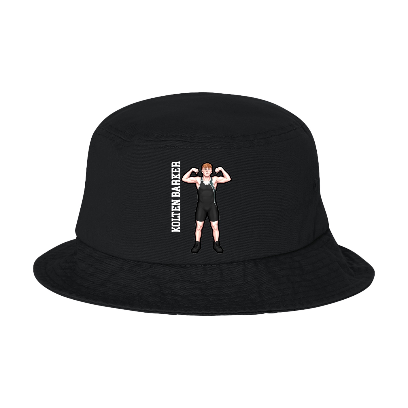 Bucket Cap — Name Vertical in Black