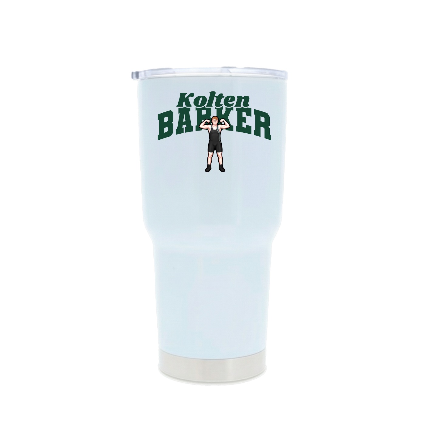 30oz Stainless Steel Tumbler — Signature Arch in White