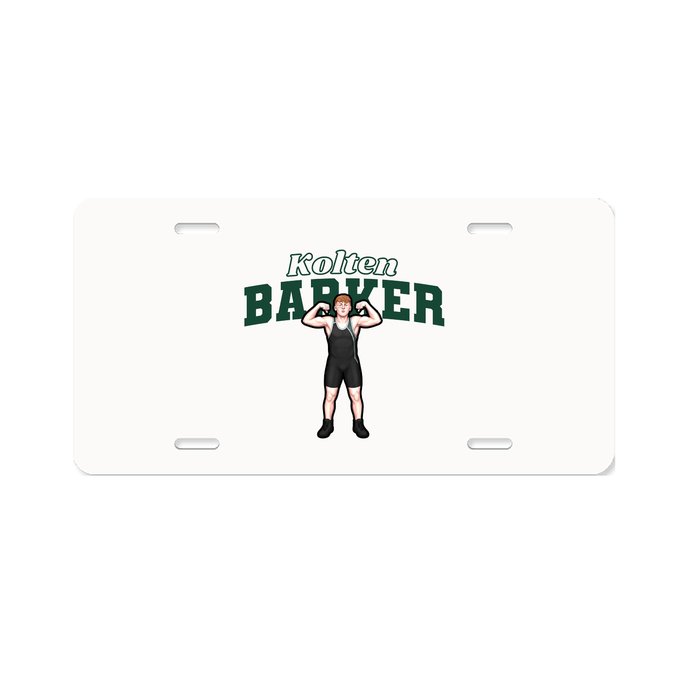 License Plate — Name Arch in Classic