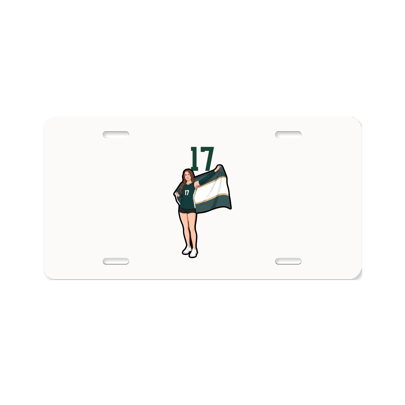 License Plate — Number Top in Classic