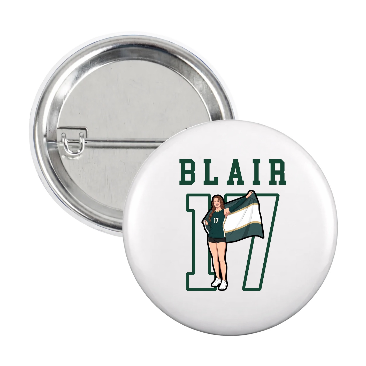 Game Day Button — Shirsey in White