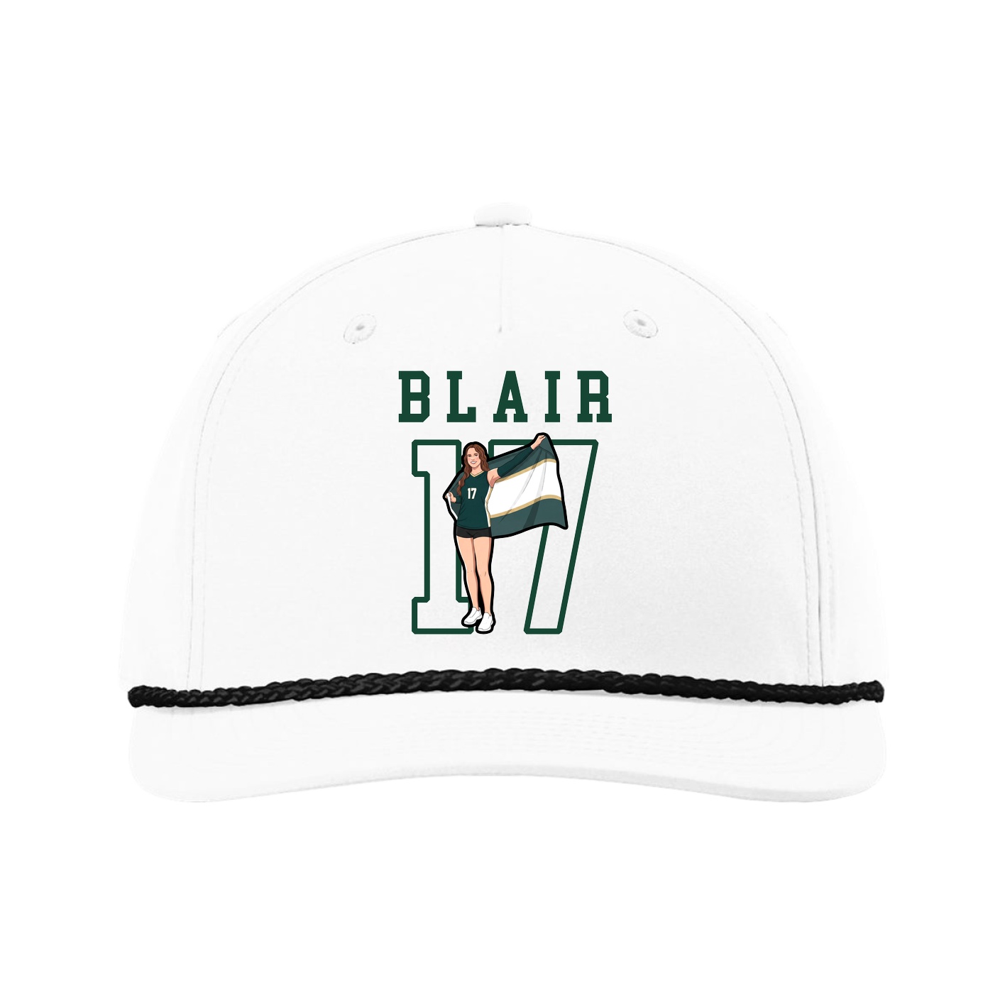 Five-Panel Classic Rope Cap — Shirsey in White