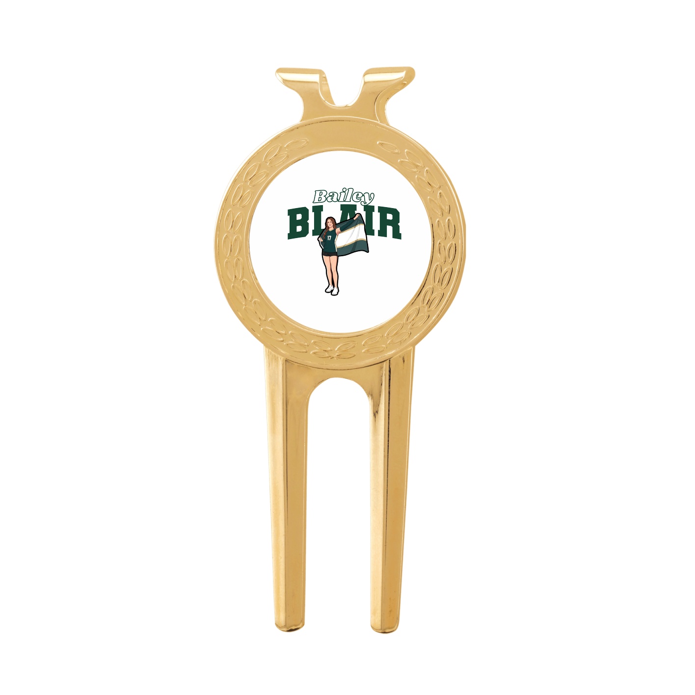 Divot Tool with Ball Marker — Name Arch in Classic