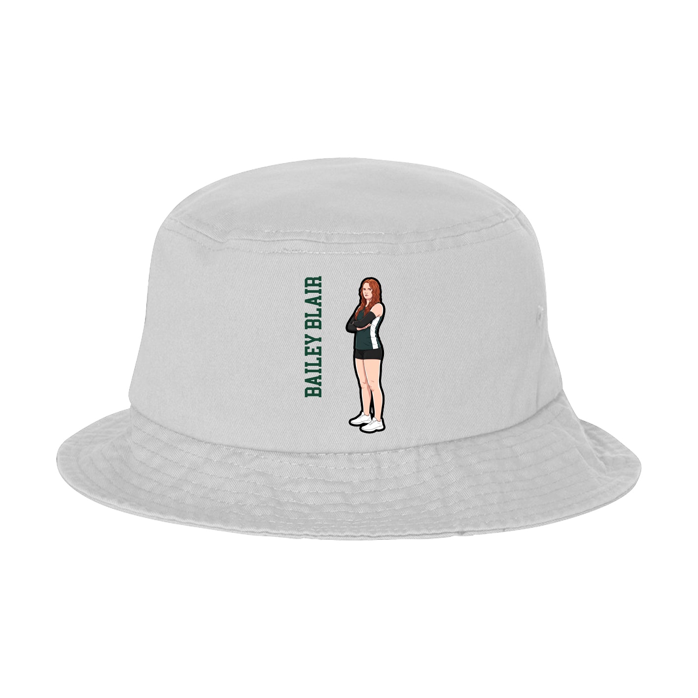 Bucket Cap — Name Vertical in White