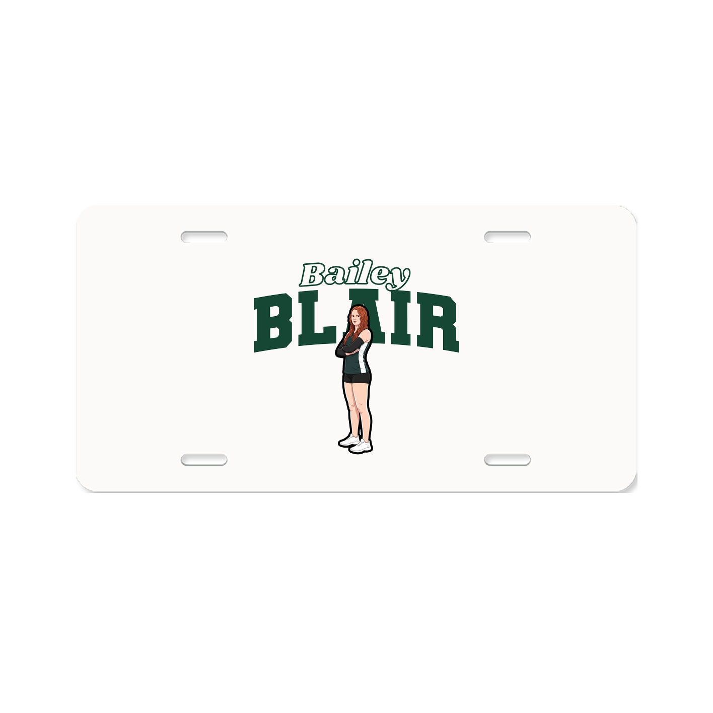 License Plate — Name Arch in Classic