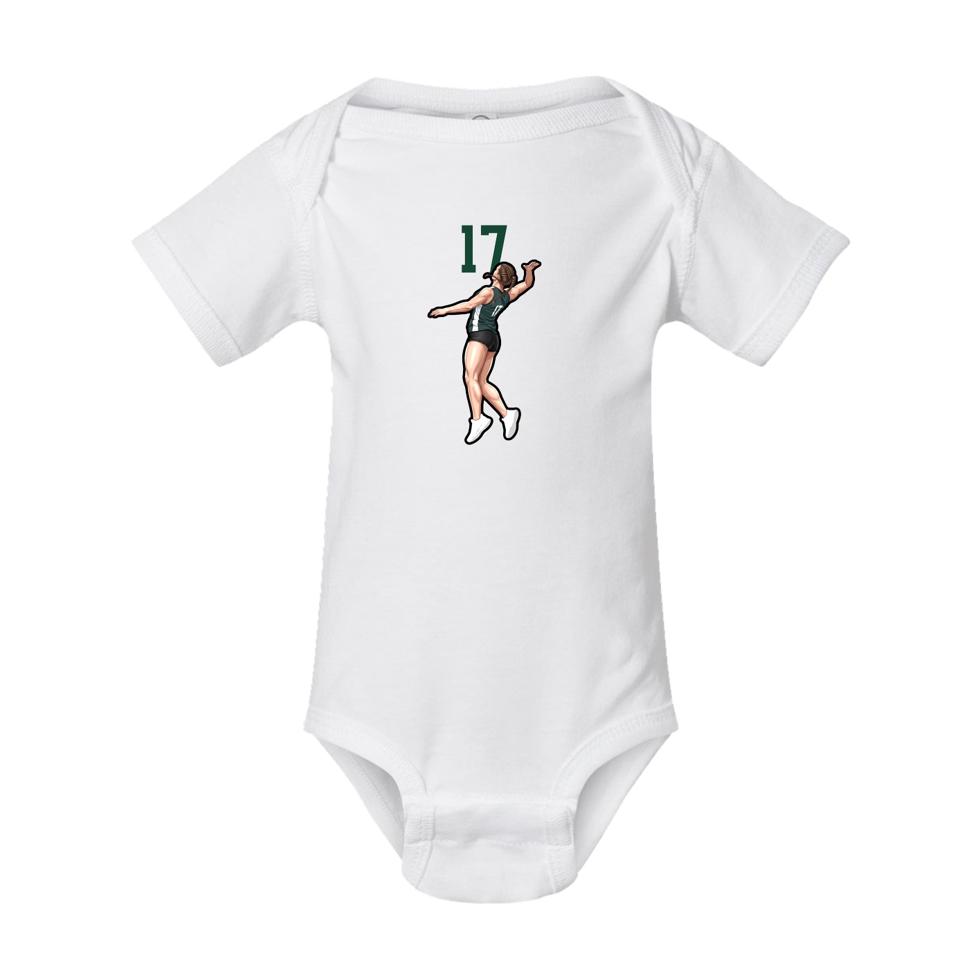 Baby Onesie — Number Top in White
