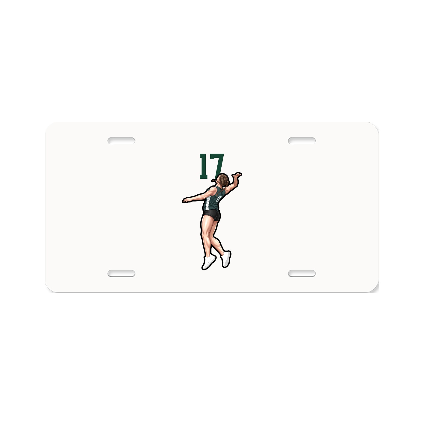 License Plate — Number Top in Classic