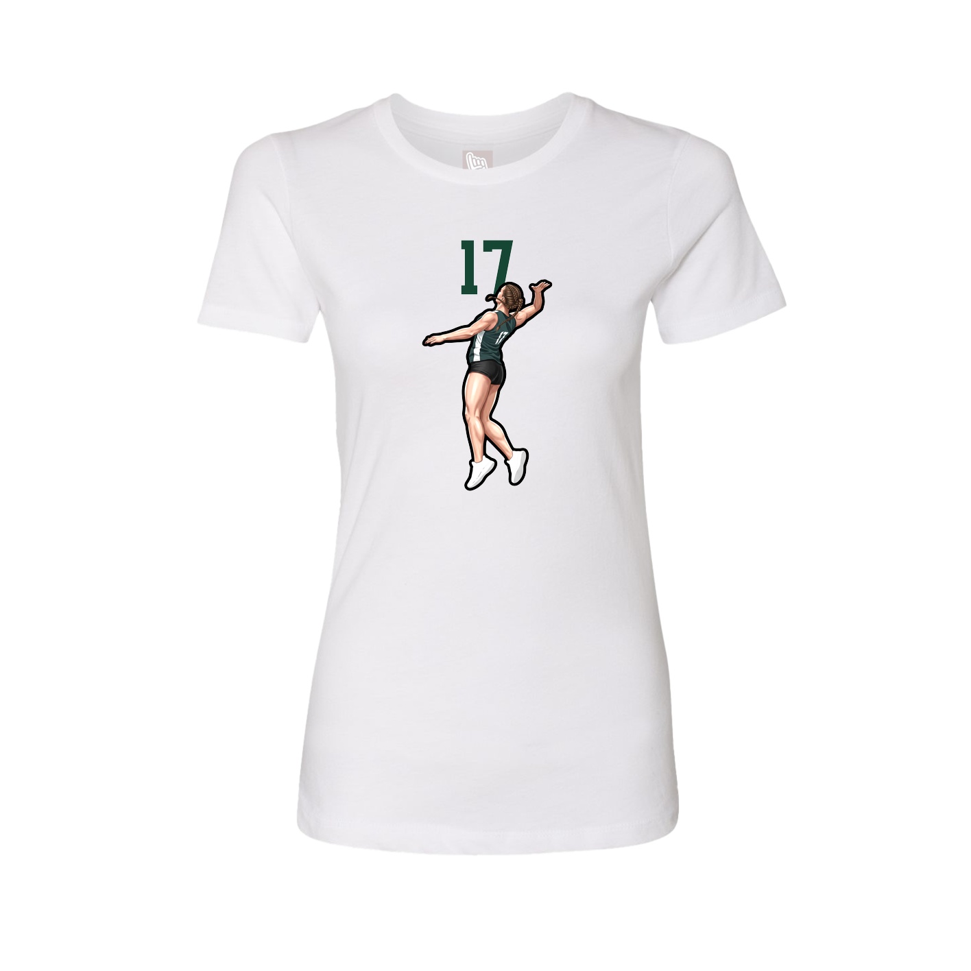 Womens Tee — Number Top in White