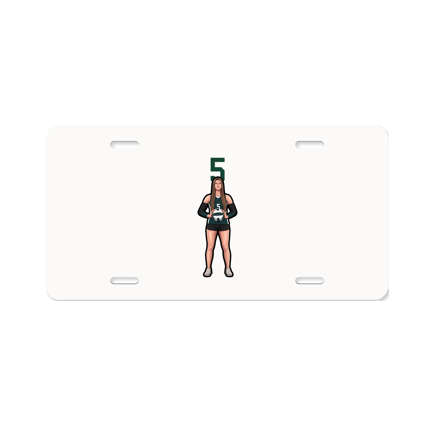 License Plate — Number Top in Classic