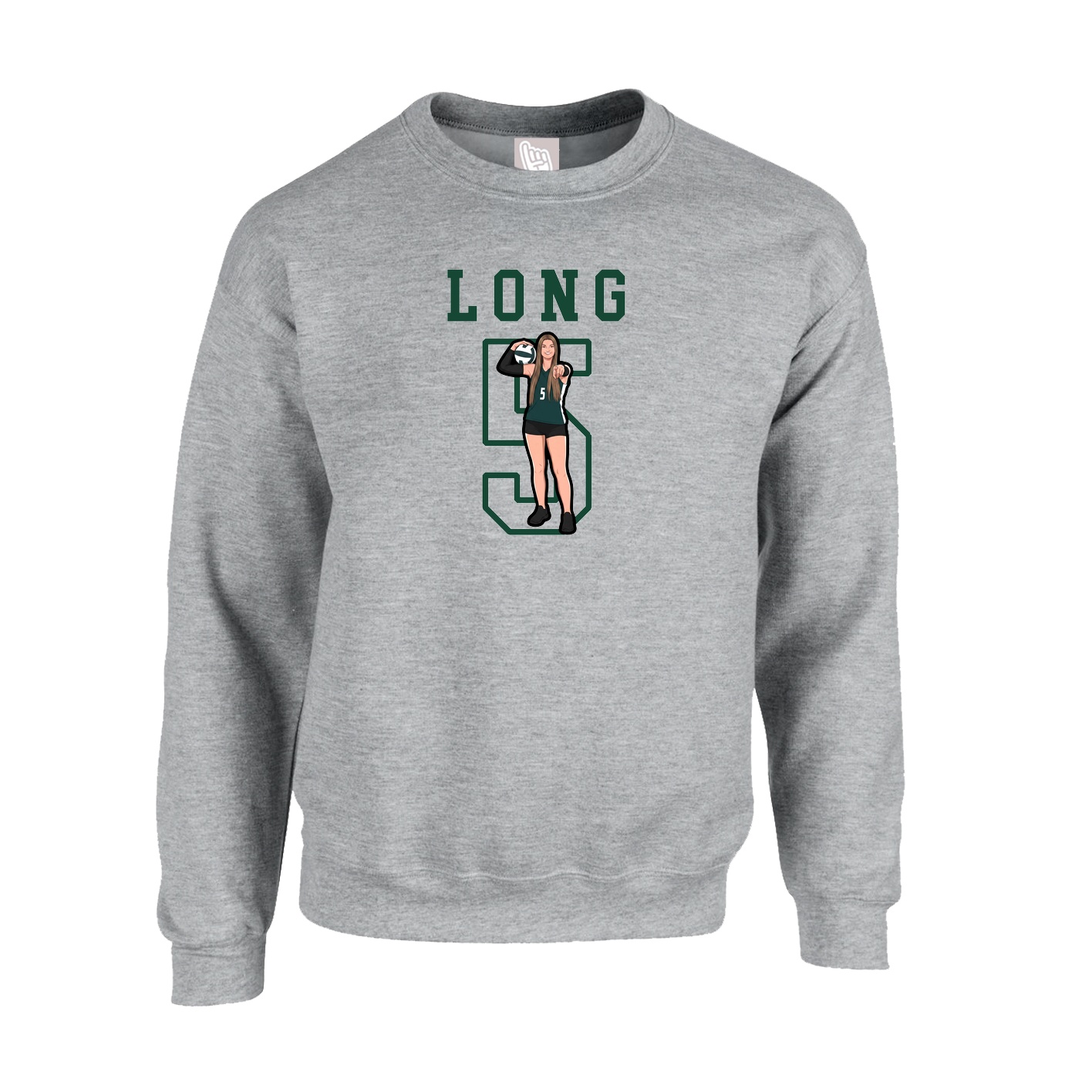 Fleece Crew — Shirsey in Grey