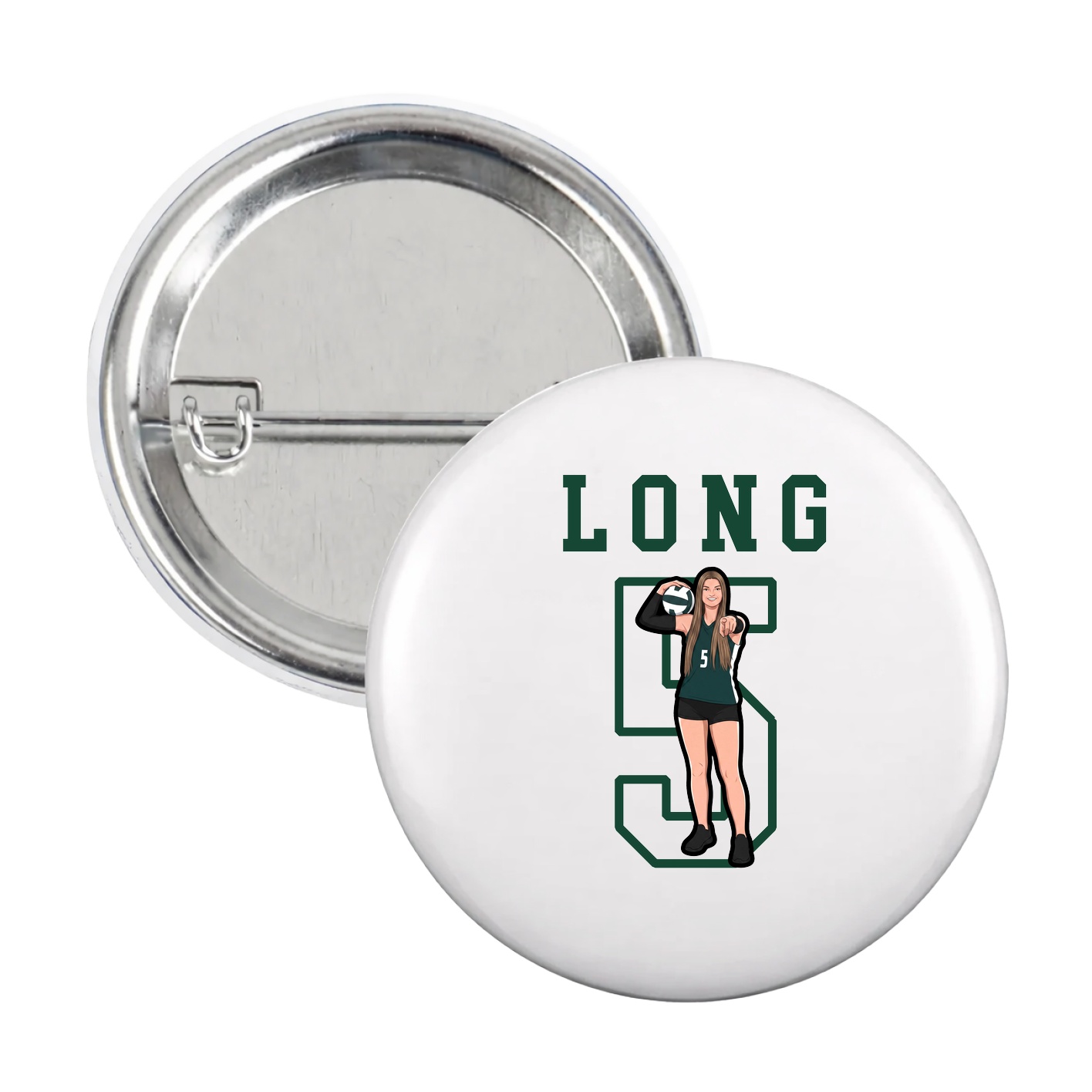 Game Day Button — Shirsey in White